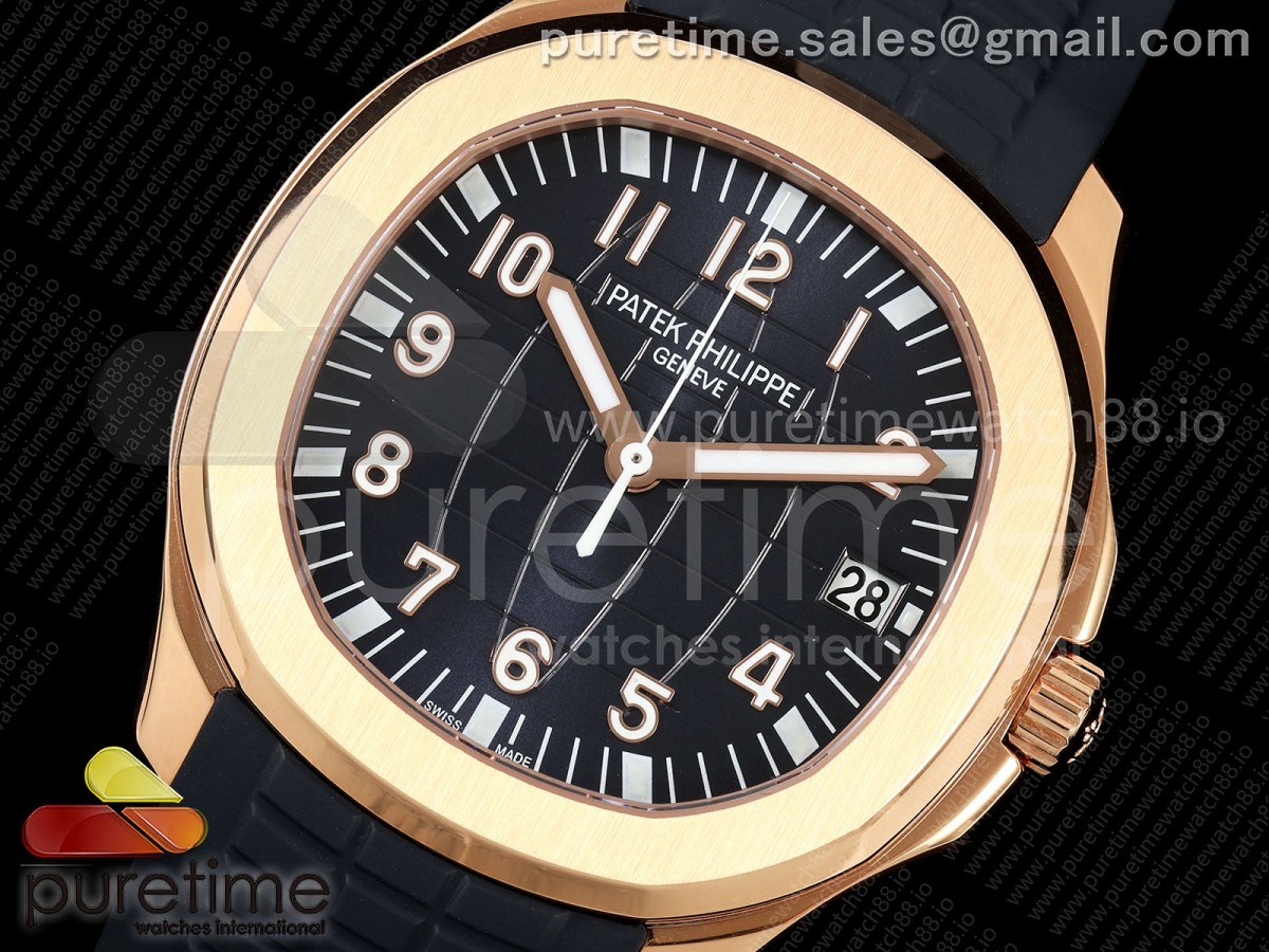 Aquanaut 5167 RG DDF Deep Blue Dial on Blue Rubber Strap DD330 (Weighted)