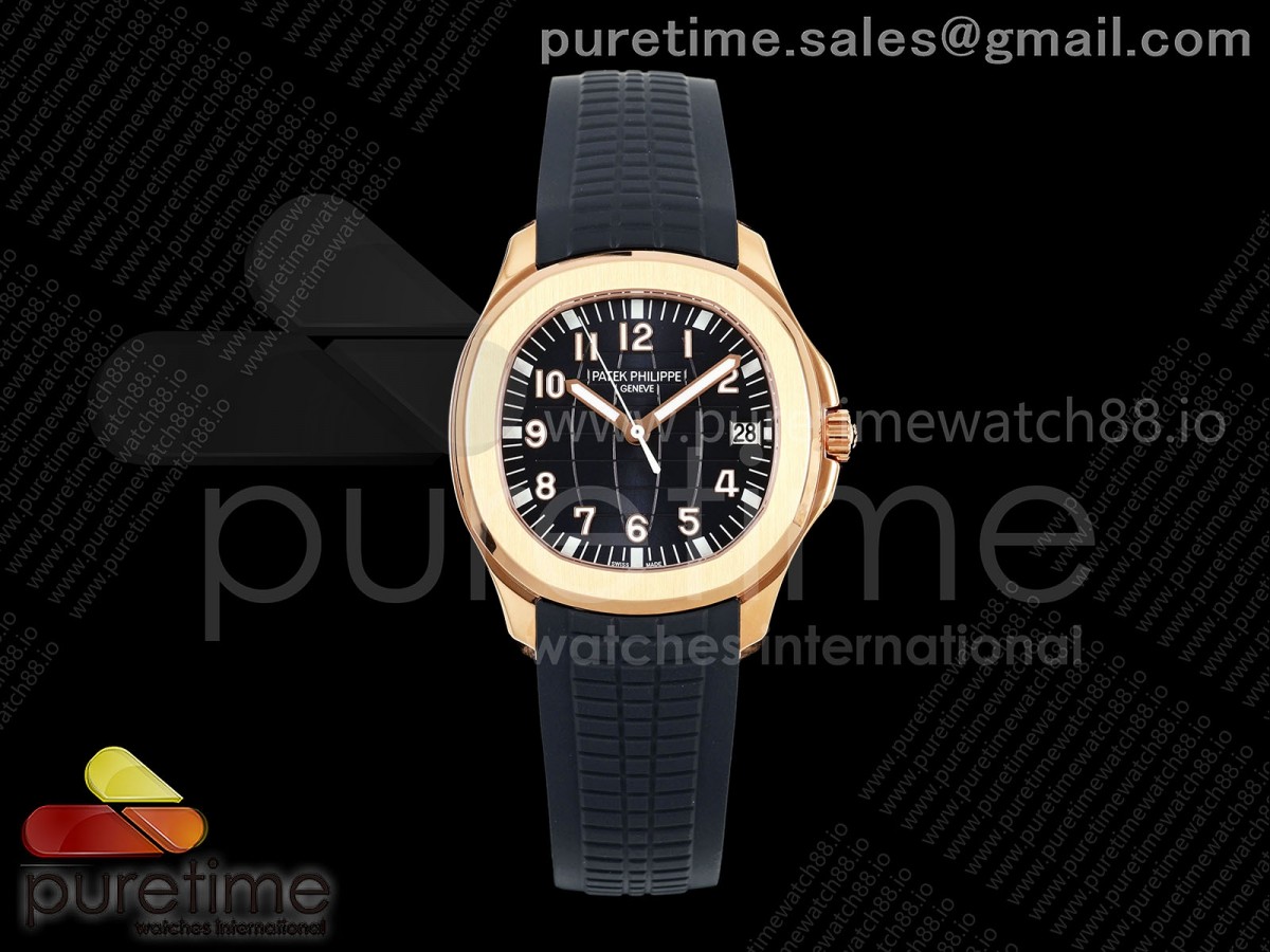 Aquanaut 5167 RG DDF Deep Blue Dial on Blue Rubber Strap DD330 (Weighted)