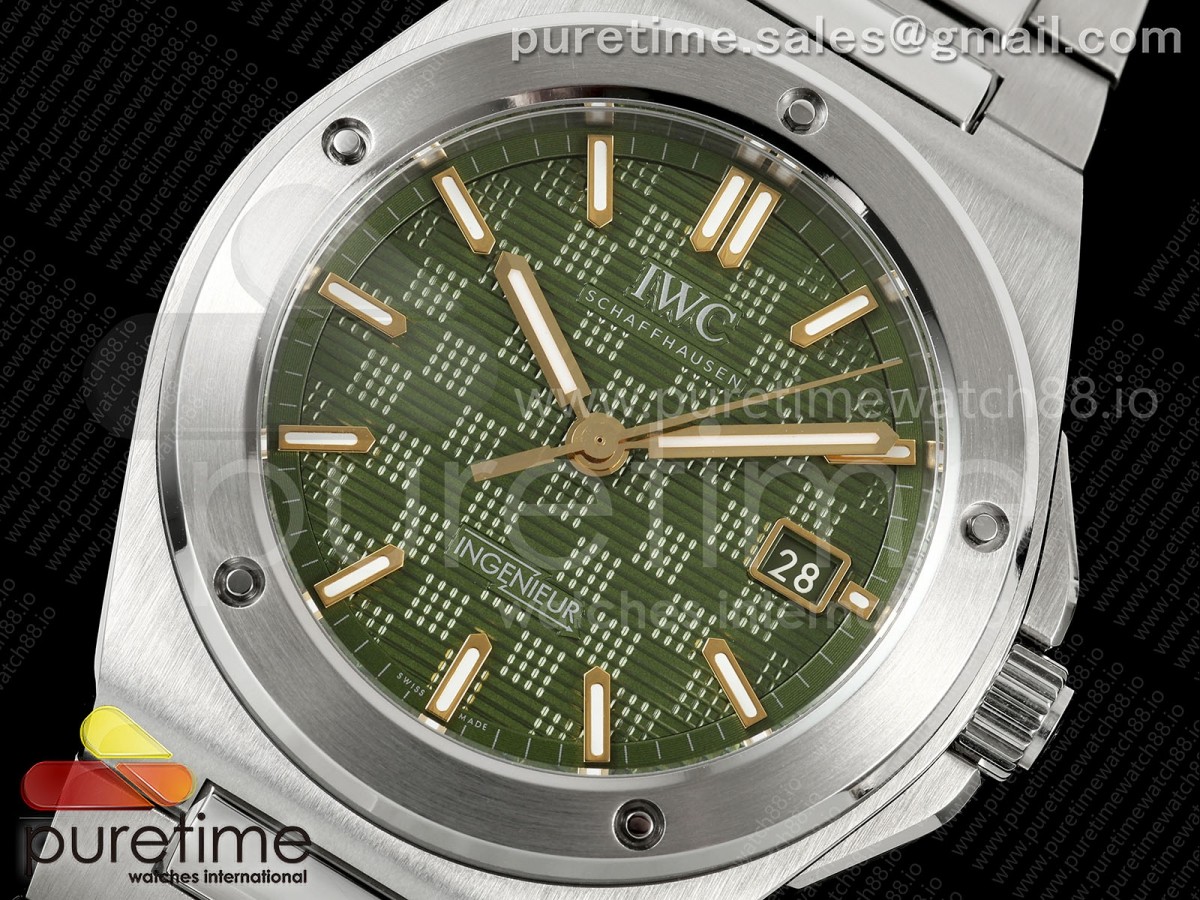 Ingenieur Automatic 40 SS MZF Green/YG Dial on SS Bracelet A2892