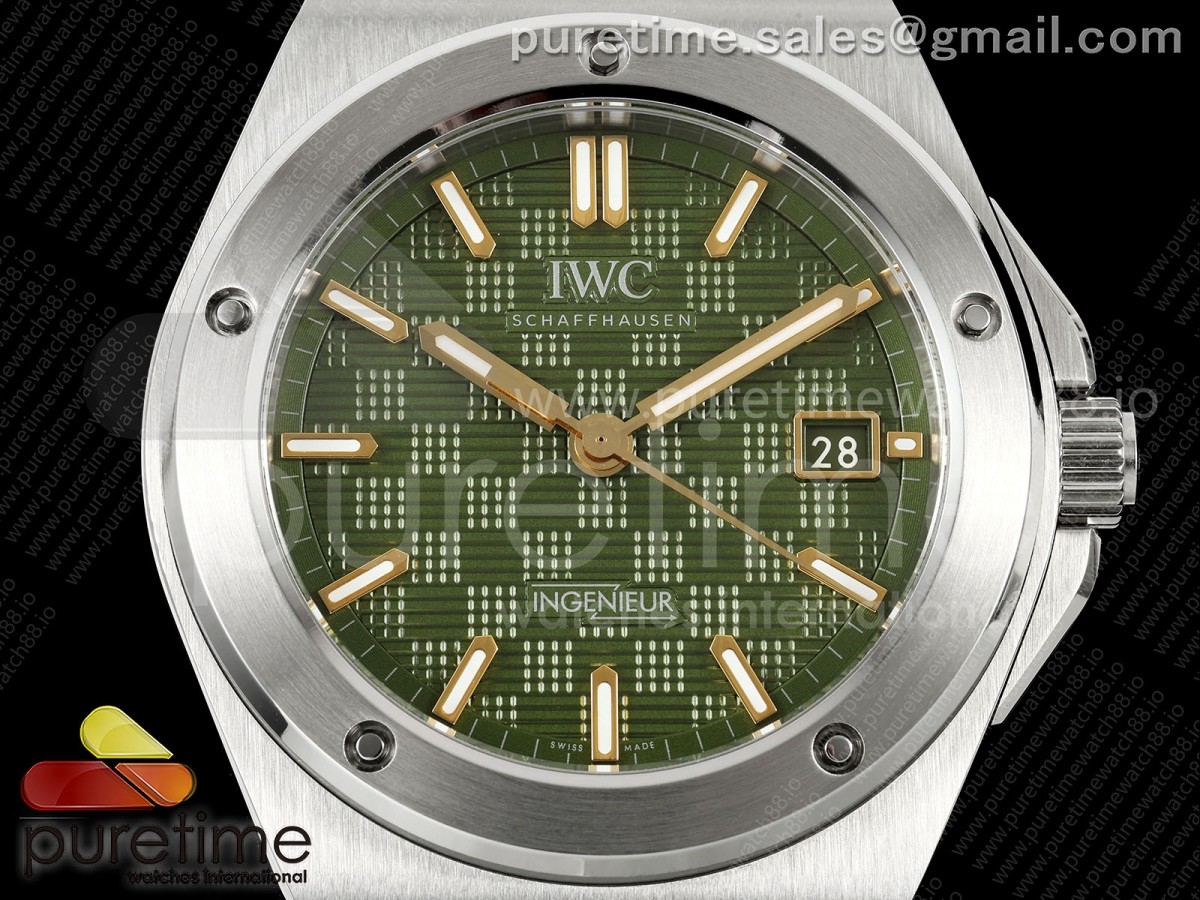 Ingenieur Automatic 40 SS MZF Green/YG Dial on SS Bracelet A2892