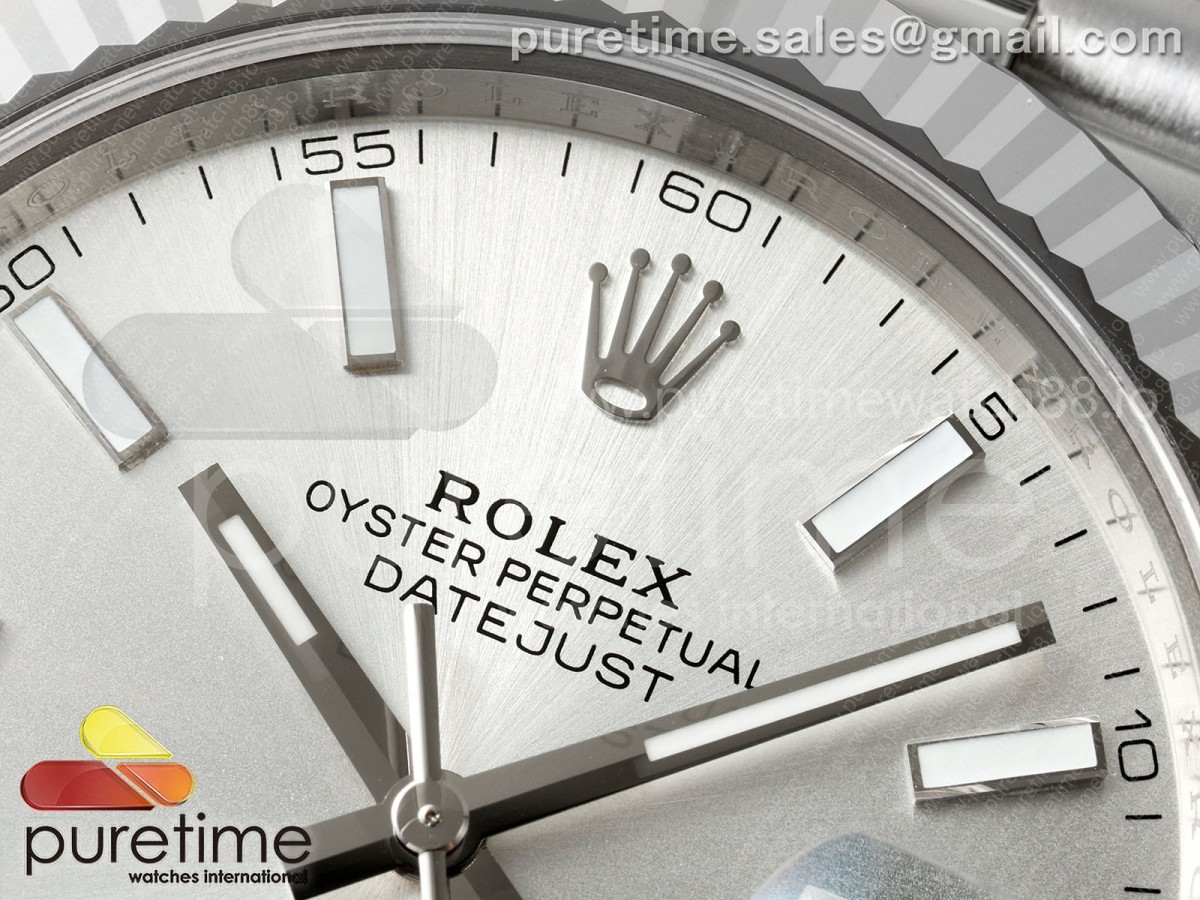 DateJust 41 126334 SS RCF Silver Stick Dial on Jubilee Bracelet JH3235