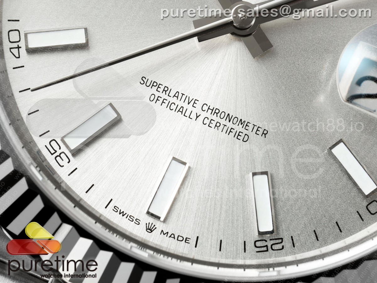 DateJust 41 126334 SS RCF Silver Stick Dial on Jubilee Bracelet JH3235