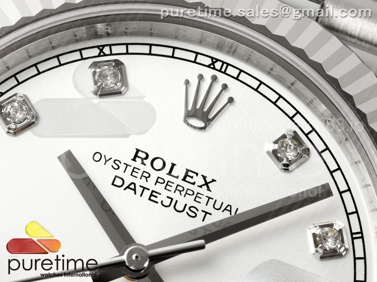 DateJust 41 126334 SS RCF White Diamonds Dial on Jubilee Bracelet JH3235