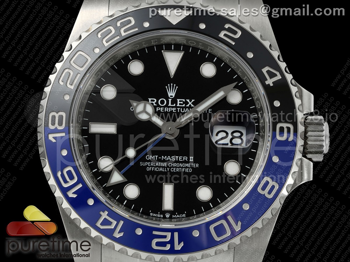GMT-Master II 126710 BLNR 904L Steel RICH on Oyster Bracelet JH3285 (Free Sprung) V2