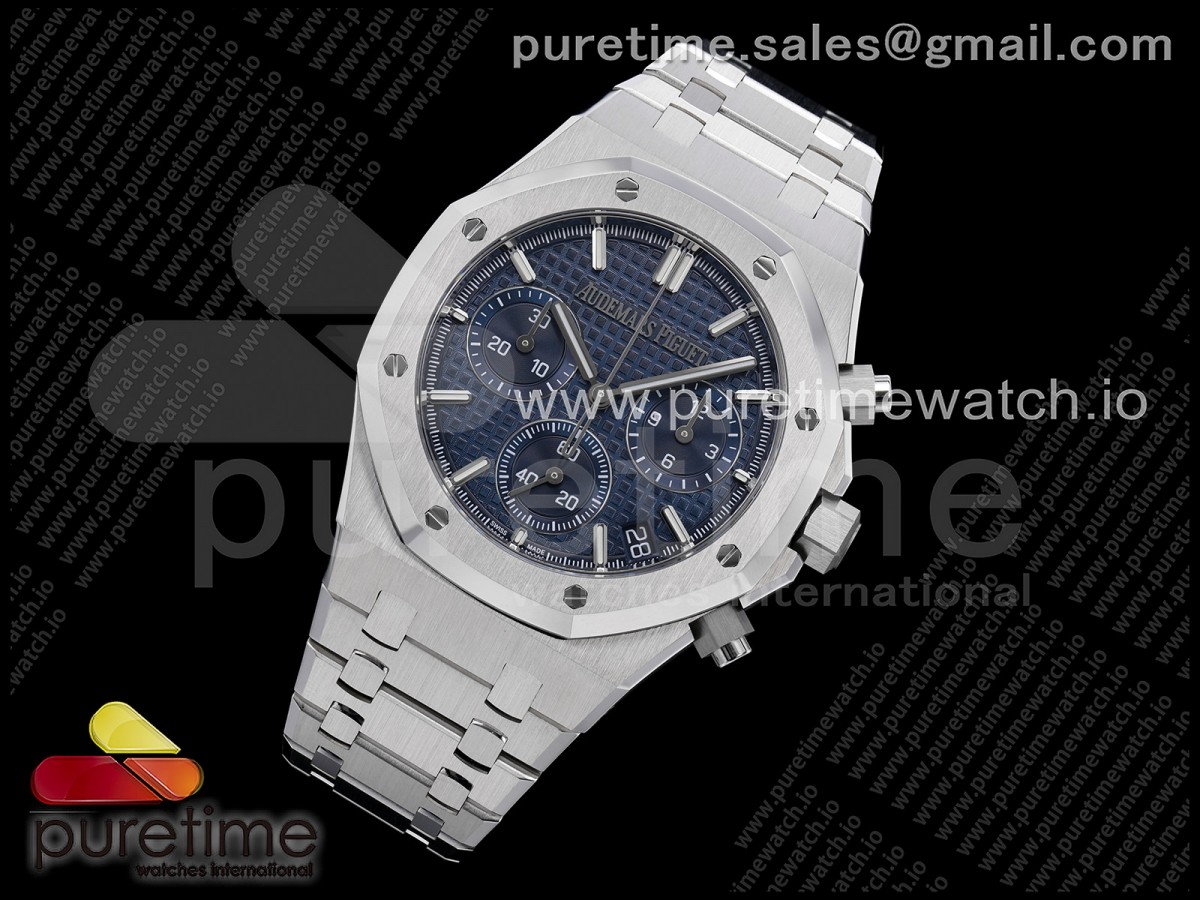 Royal Oak Chrono 26240 SS ZF Blue Dial on SS Bracelet SA4401 V2 (Free Sprung)