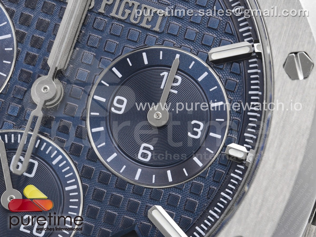 Royal Oak Chrono 26240 SS ZF Blue Dial on SS Bracelet SA4401 V2 (Free Sprung)