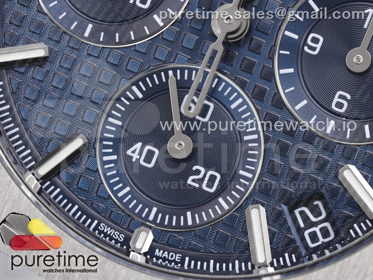 Royal Oak Chrono 26240 SS ZF Blue Dial on SS Bracelet SA4401 V2 (Free Sprung)