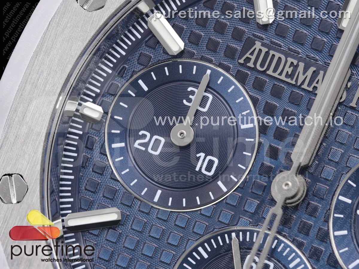 Royal Oak Chrono 26240 SS ZF Blue Dial on SS Bracelet SA4401 V2 (Free Sprung)