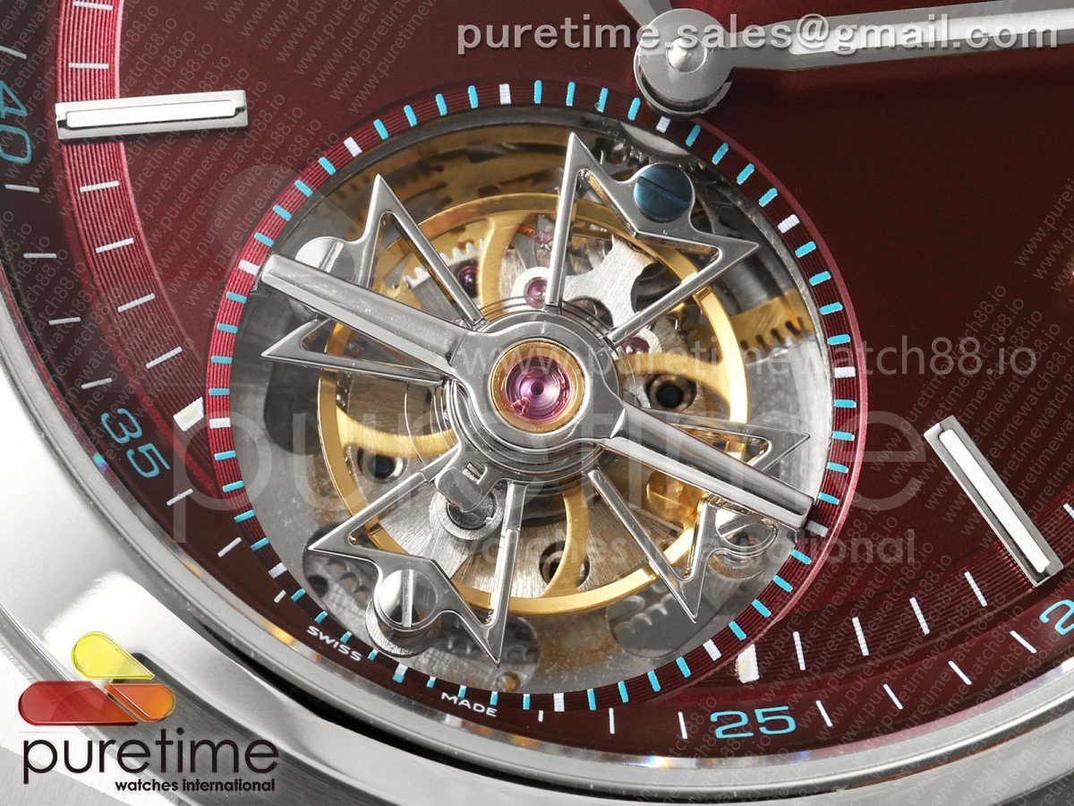 Overseas Tourbillon SS ANTF Red Dial on SS Bracelet