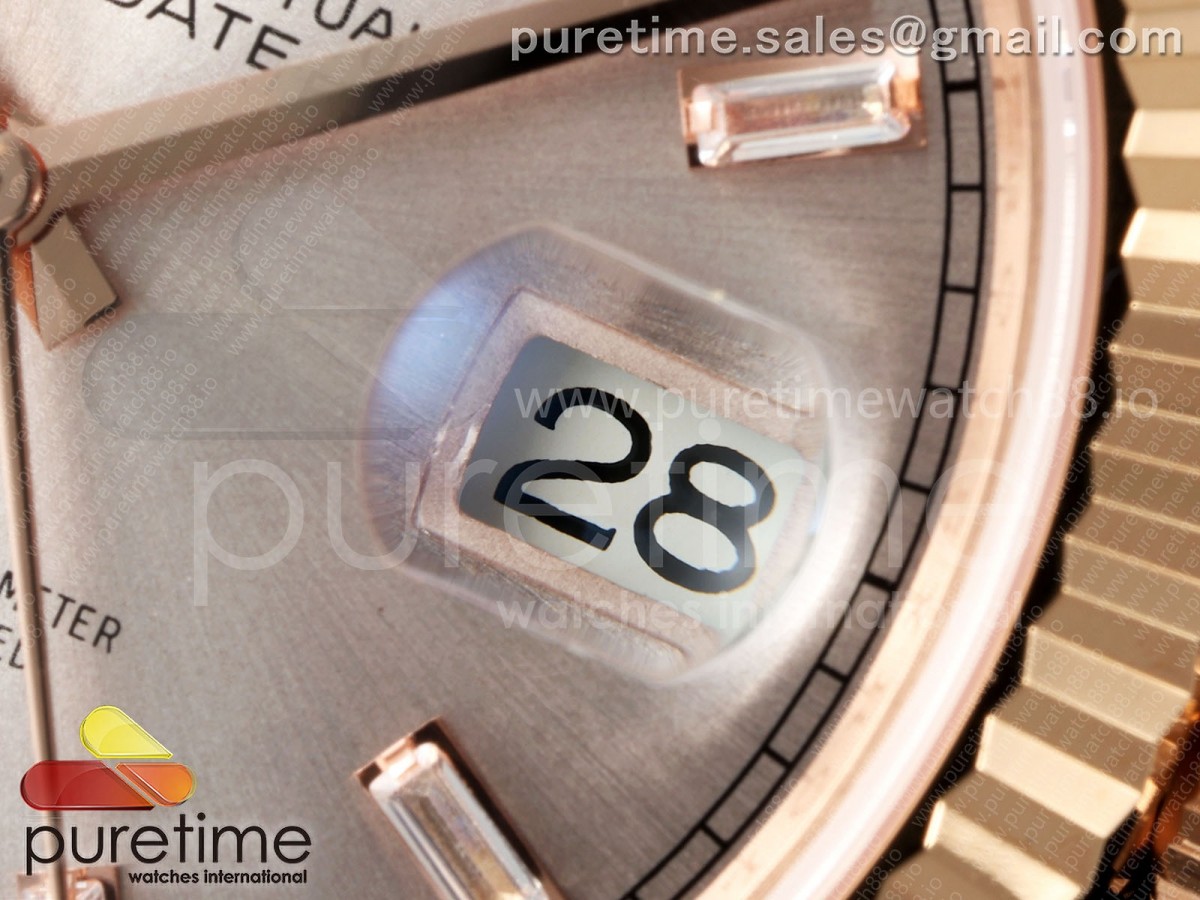 Day Date 40 RG RGF RG Crystal Dial on President Bracelet VR3255
