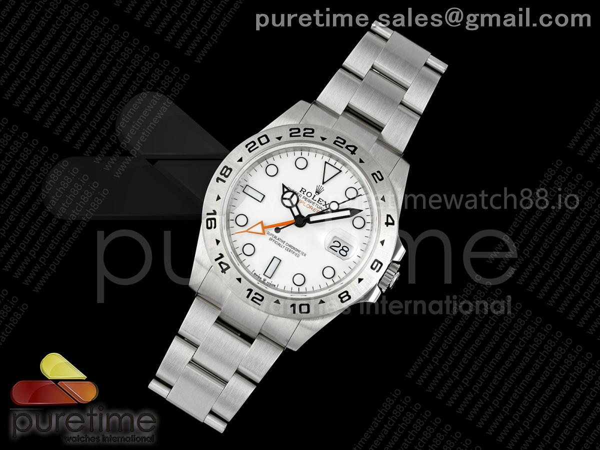 Explorer II 42mm 226570 904L SS QF White Dial on Bracelet JH3285-2 (Free Sprung)
