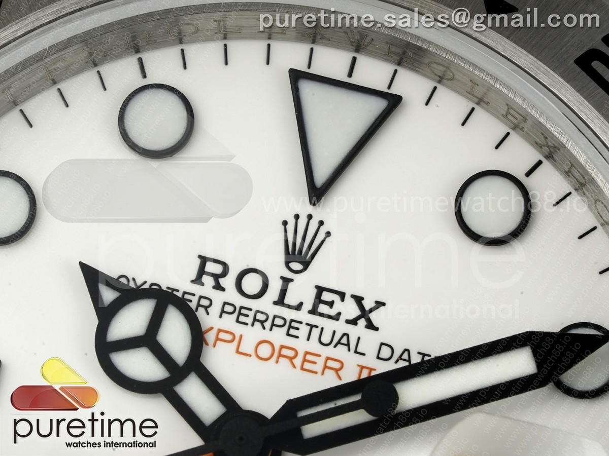 Explorer II 42mm 226570 904L SS QF White Dial on Bracelet JH3285-2 (Free Sprung)