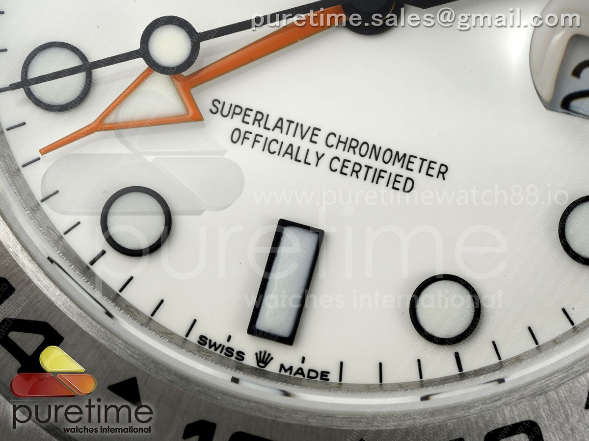 Explorer II 42mm 226570 904L SS QF White Dial on Bracelet JH3285-2 (Free Sprung)