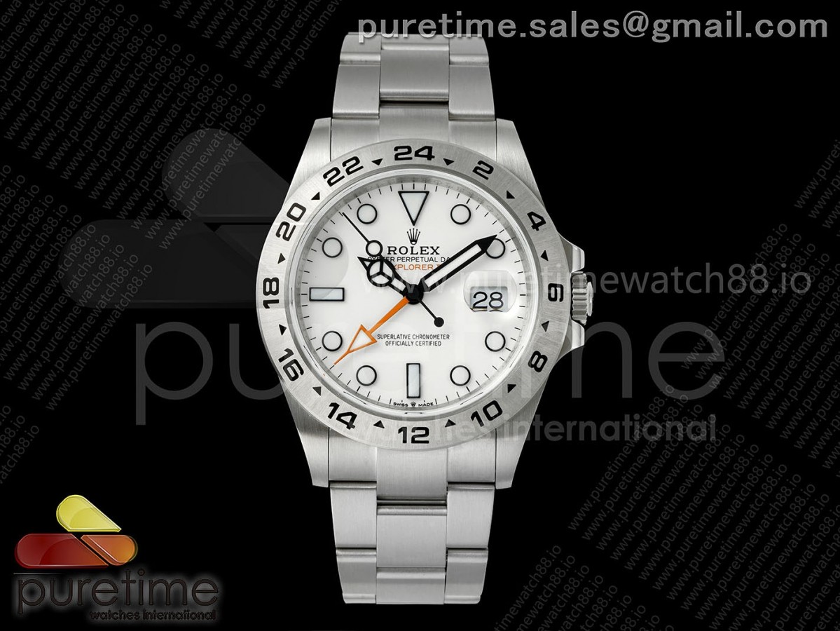 Explorer II 42mm 226570 904L SS QF White Dial on Bracelet JH3285-2 (Free Sprung)