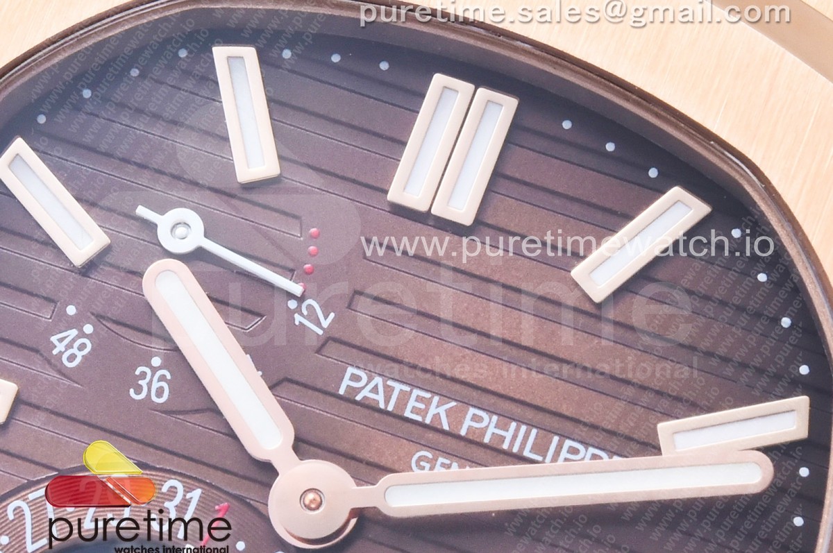 Nautilus 5712 RG UMI Brown Dial on RG Bracelet PPF240 (Weighted)