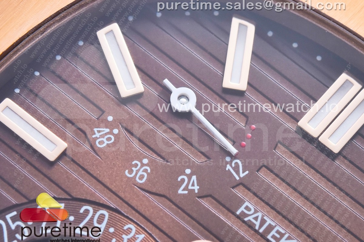Nautilus 5712 RG UMI Brown Dial on RG Bracelet PPF240 (Weighted)