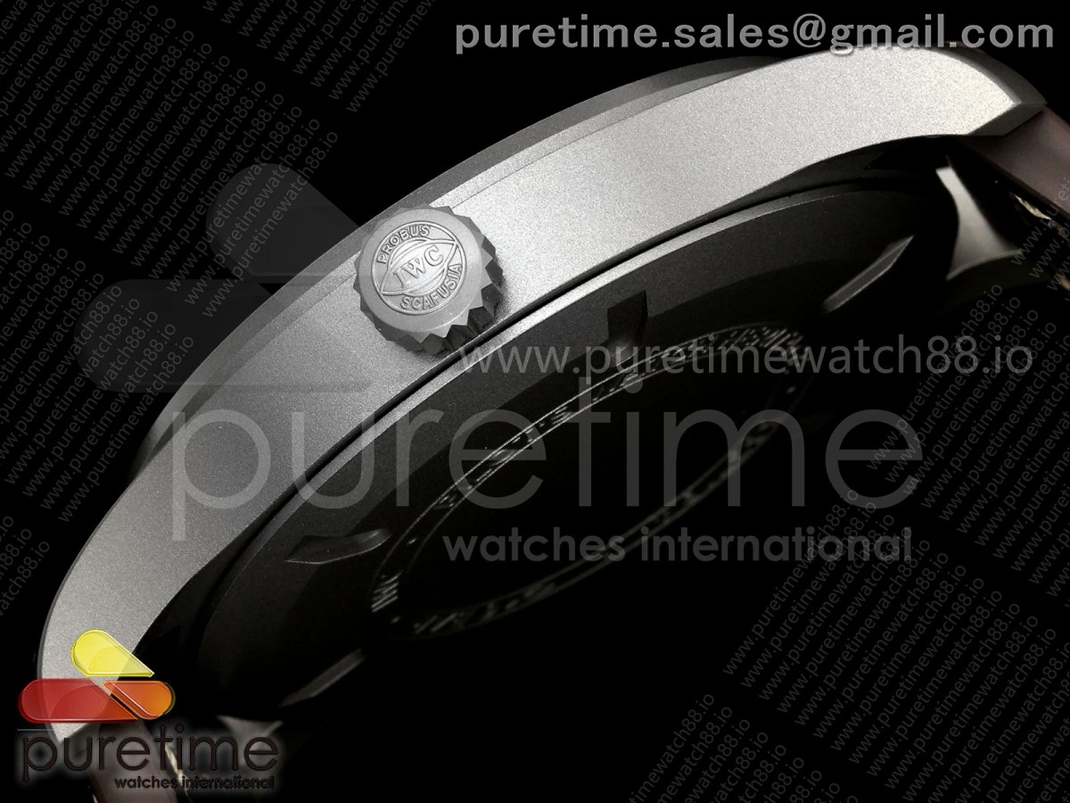 Mark XVIII Titanium MZF Black Dial on Brown Leather Strap A2892