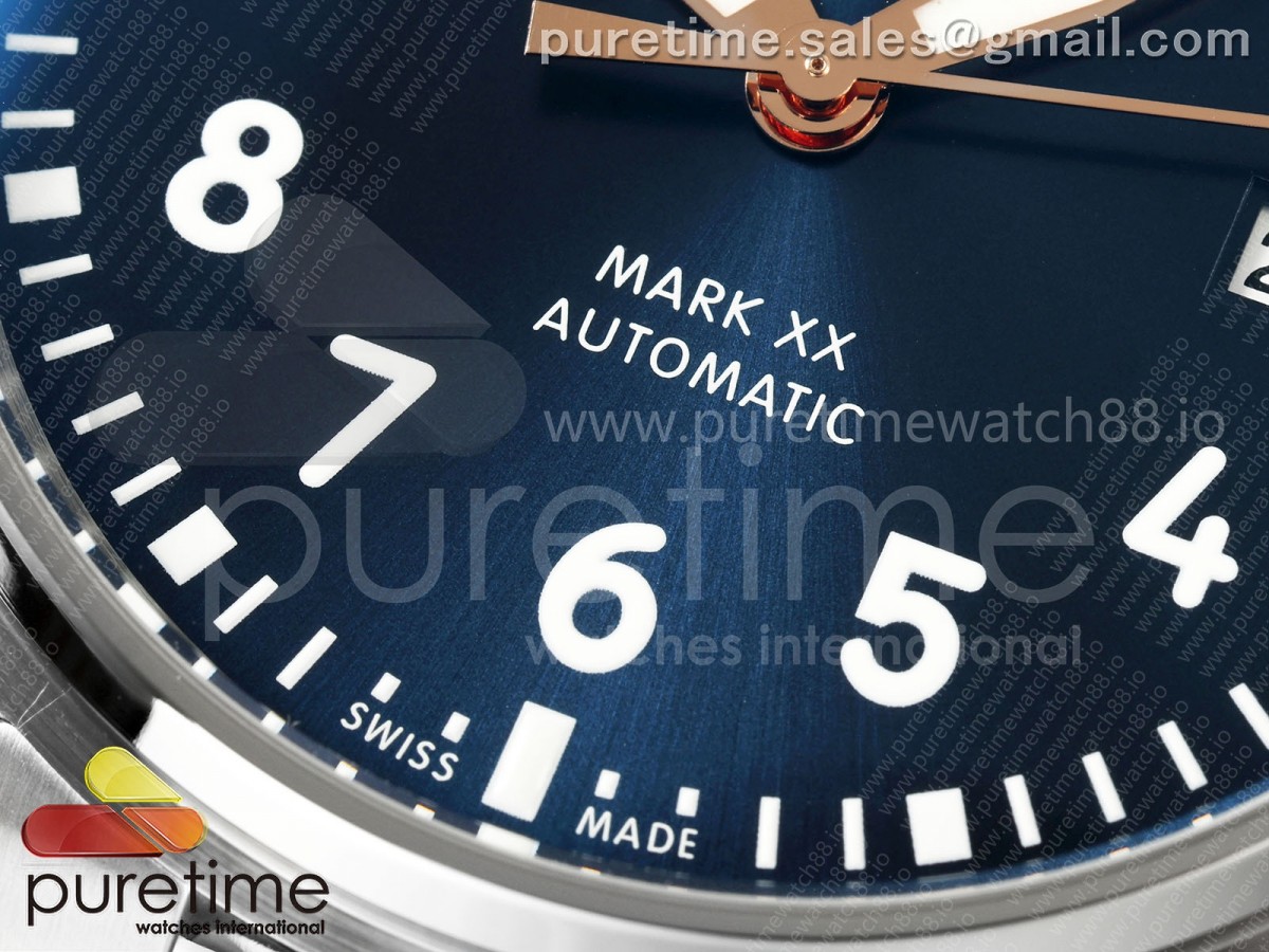 Mark XX MZF Blue/RG Dial on SS Bracelet A2892