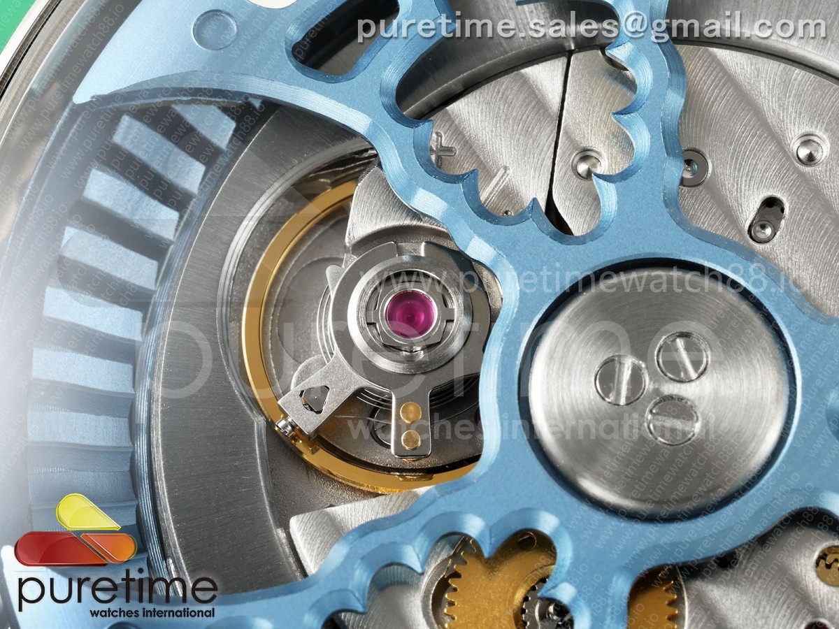 MB&F M.A.D.1.SS K11F Green Bezel Blue Rotor on Black Leather Strap Miyota 821A