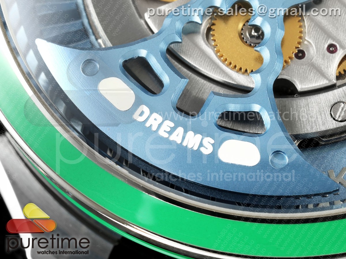 MB&F M.A.D.1.SS K11F Green Bezel Blue Rotor on Black Leather Strap Miyota 821A