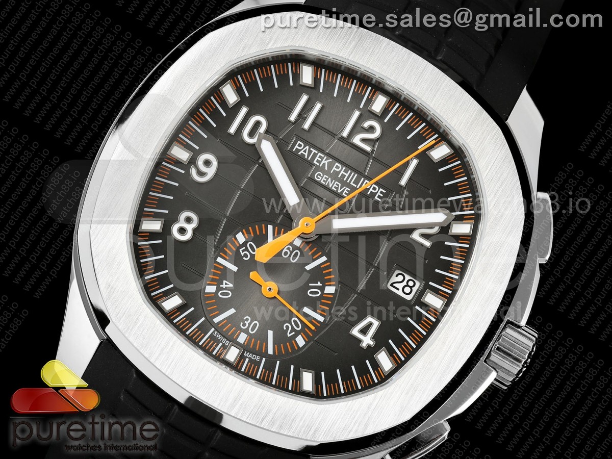 Aquanaut 5968 SS DDF Gray Dial on Black Rubber Strap A520