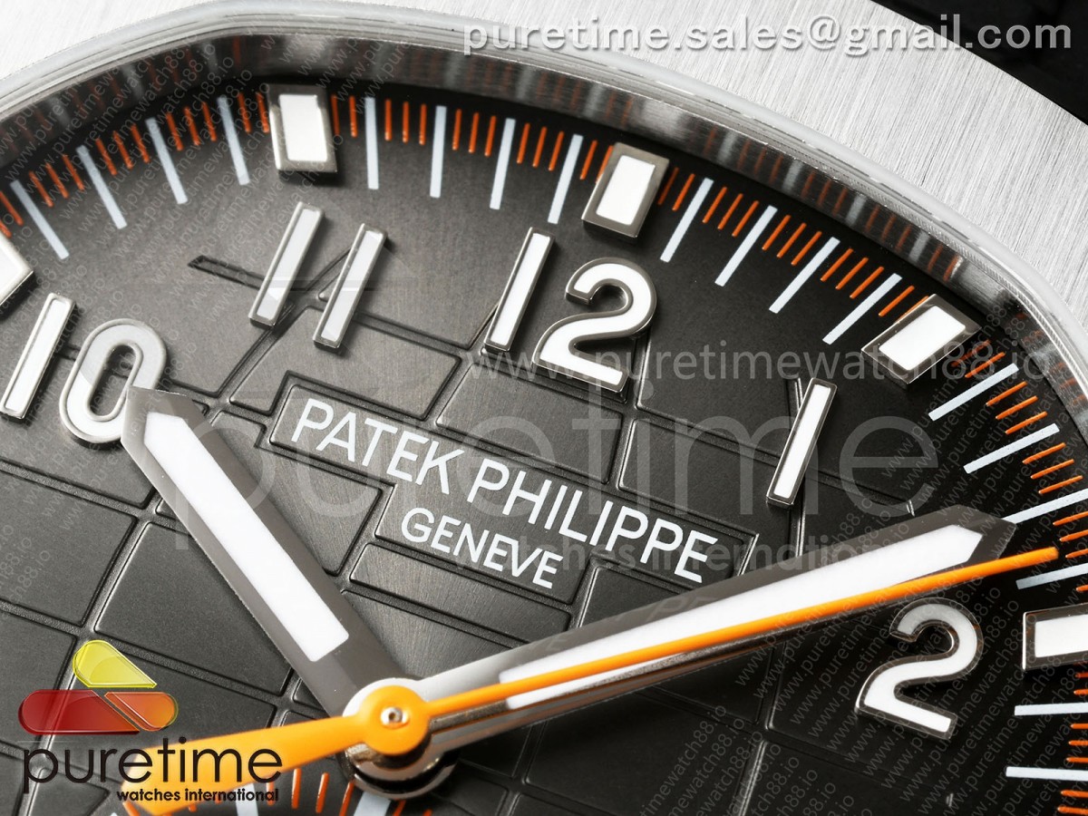 Aquanaut 5968 SS DDF Gray Dial on Black Rubber Strap A520