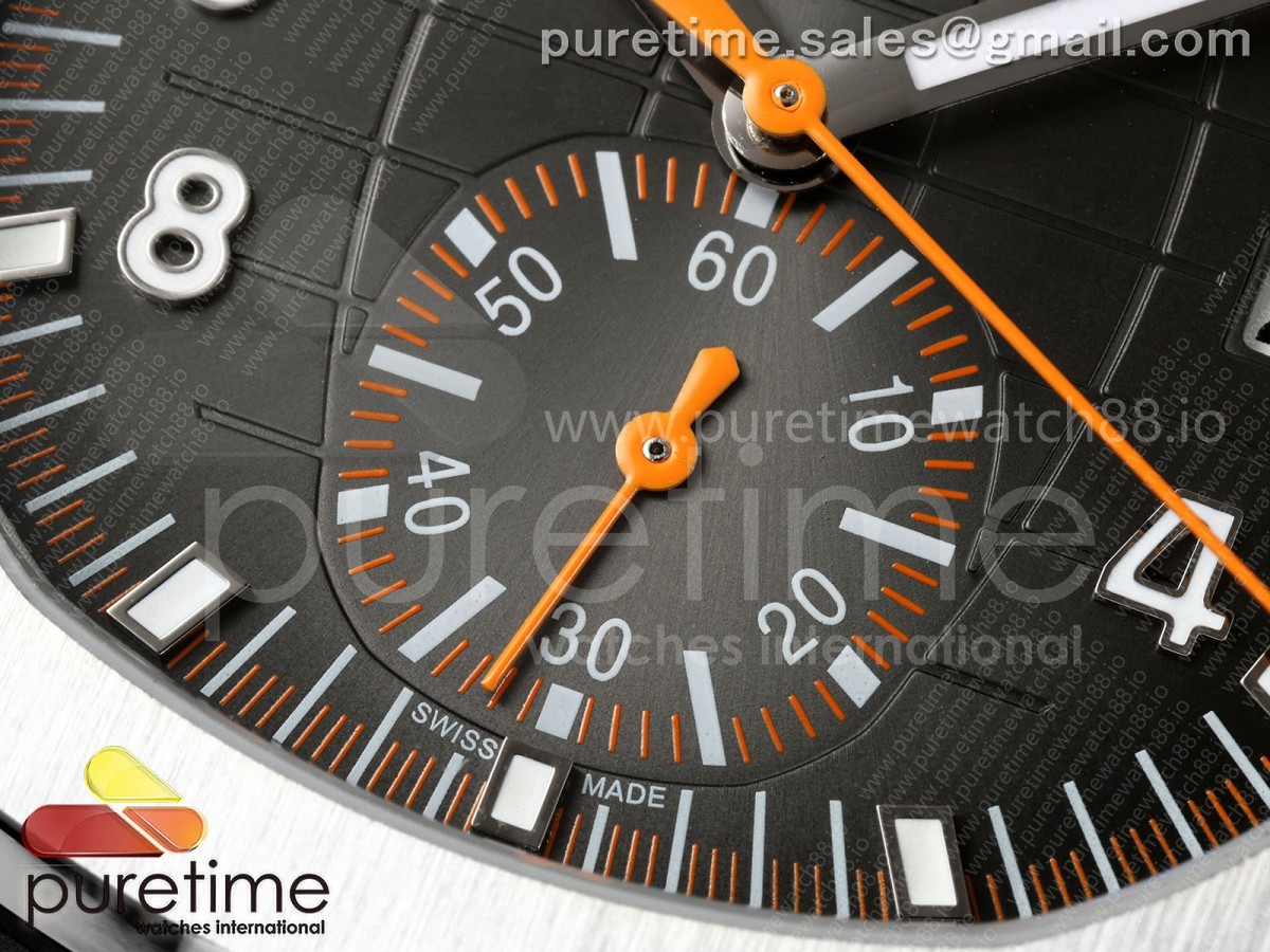 Aquanaut 5968 SS DDF Gray Dial on Black Rubber Strap A520