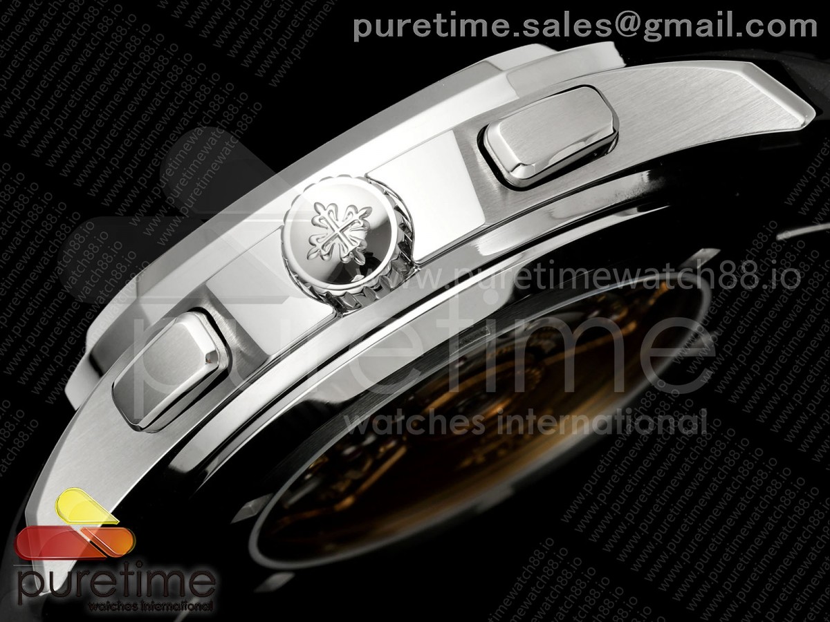 Aquanaut 5968 SS DDF Gray Dial on Black Rubber Strap A520