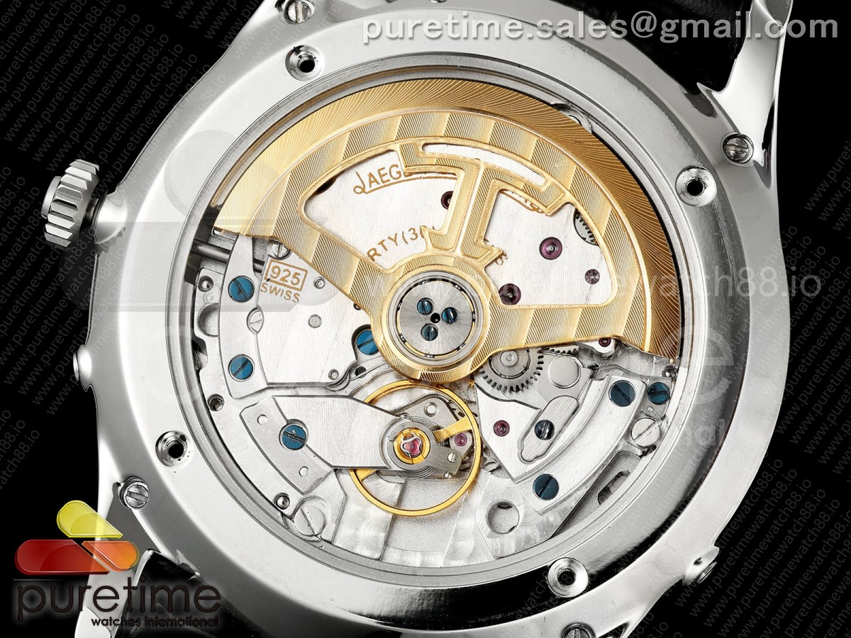 Master Ultra Thin Moon SS RZF Silver Dial on Black Leather Strap SA925