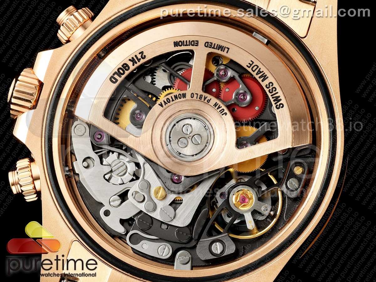Daytona Skeleton RG SONIC Carbon Bezel Skeleton Dial on RG Bracelet SA4130