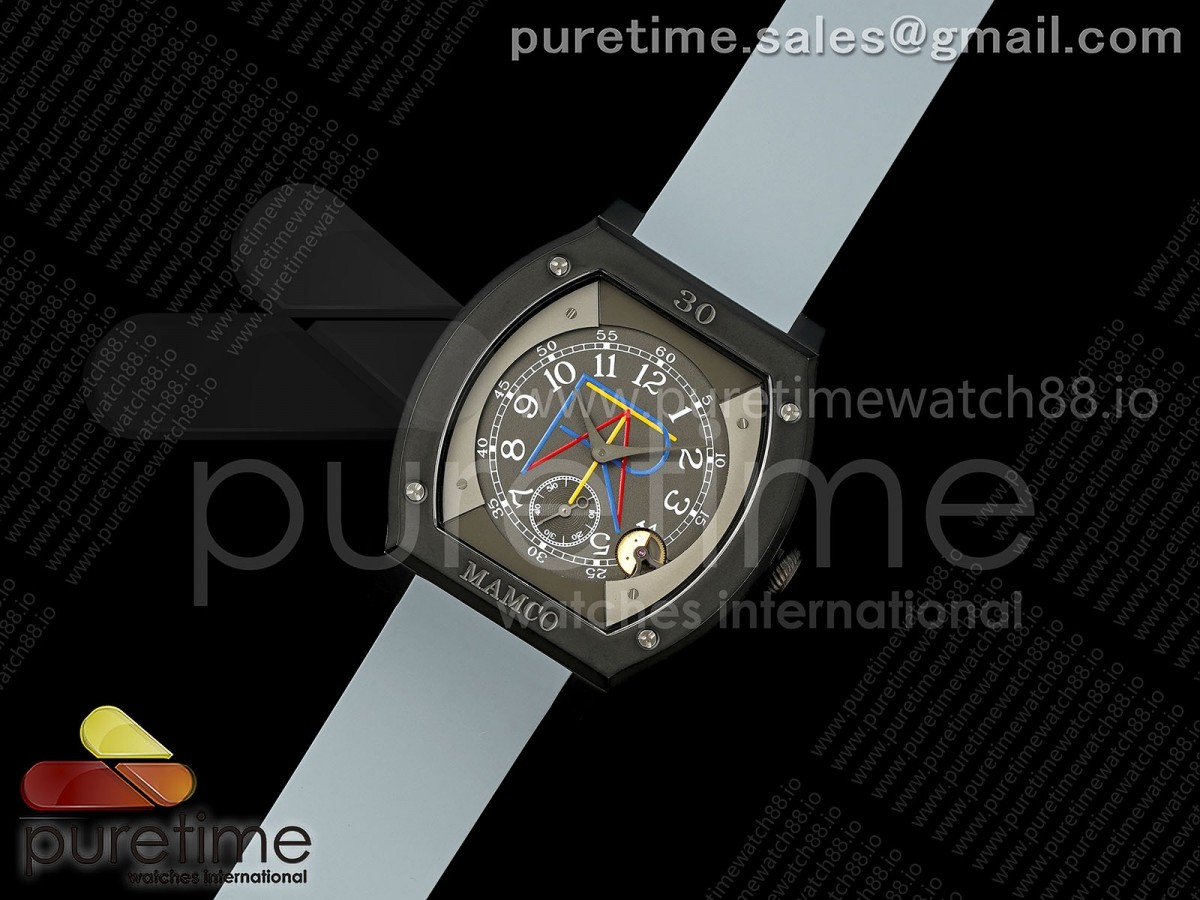 F.P.Journe Elegante PVD AVF MAMCO Gray Dial on Gray Rubber Strap Quartz