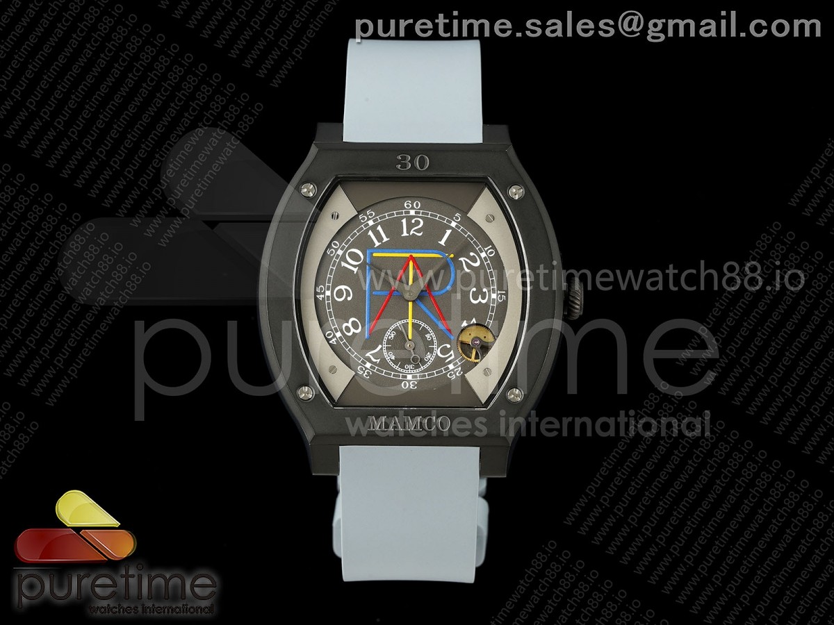 F.P.Journe Elegante PVD AVF MAMCO Gray Dial on Gray Rubber Strap Quartz