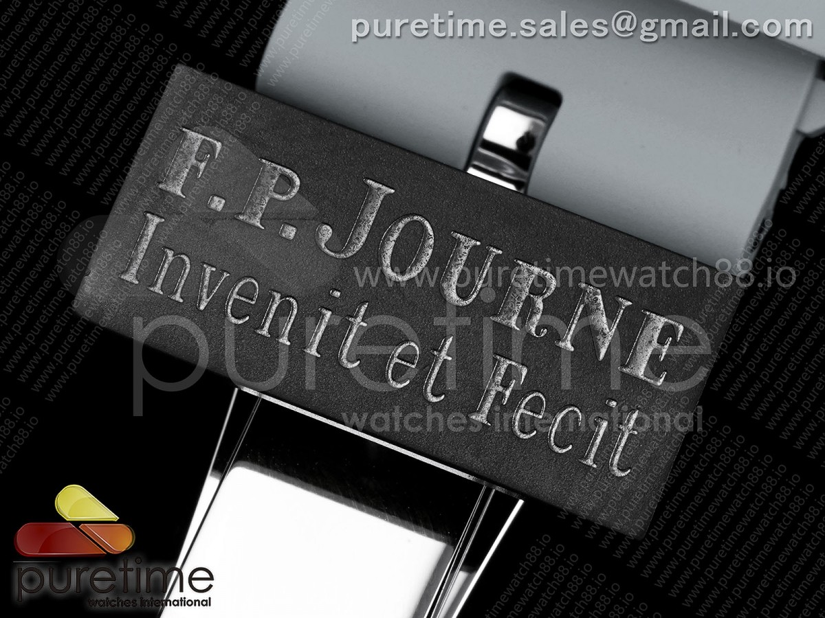 F.P.Journe Elegante PVD AVF MAMCO Gray Dial on Gray Rubber Strap Quartz
