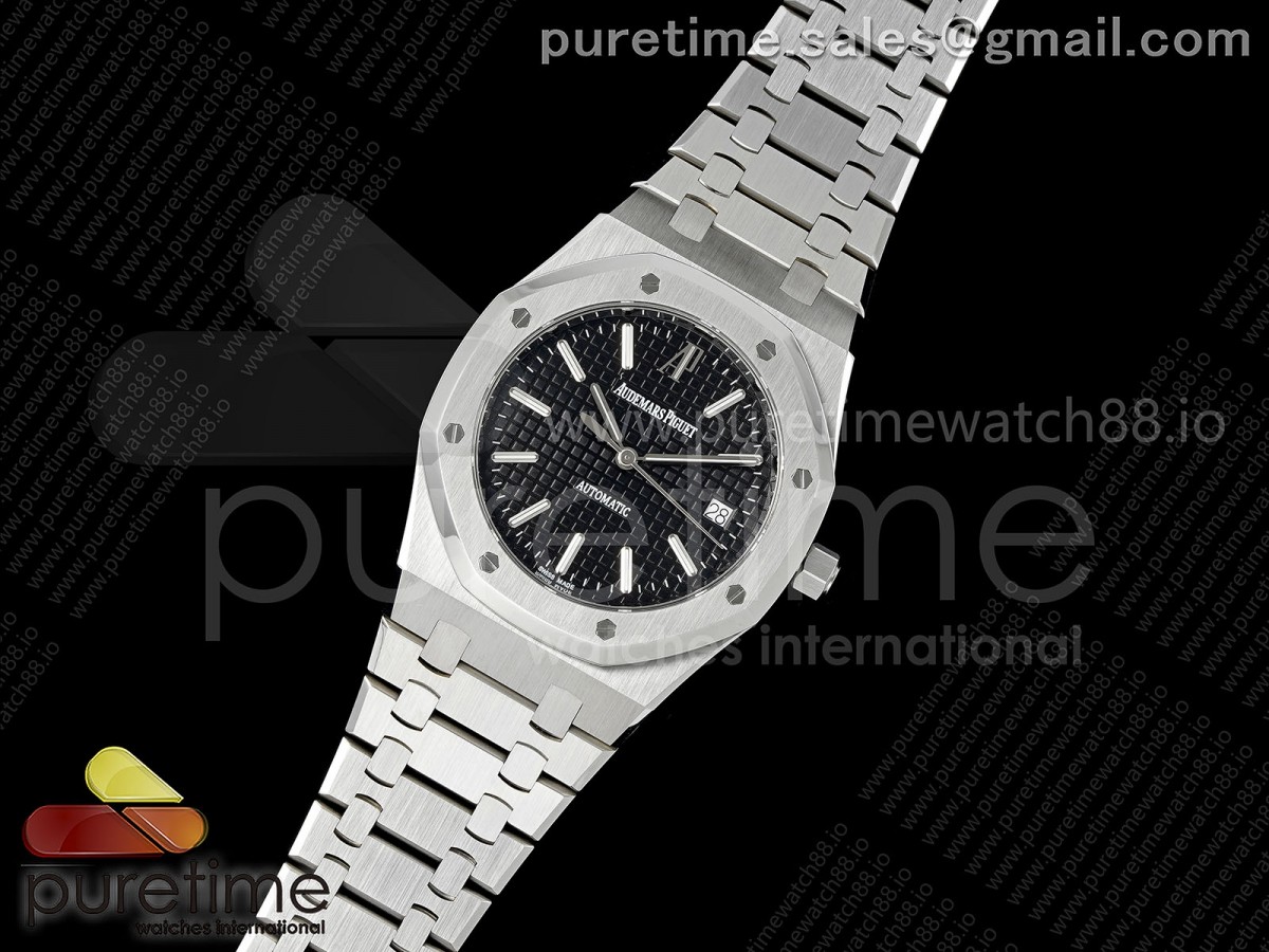 Royal Oak 39mm 15300 SS ZF Black Textured Dial on SS Bracelet SA3120