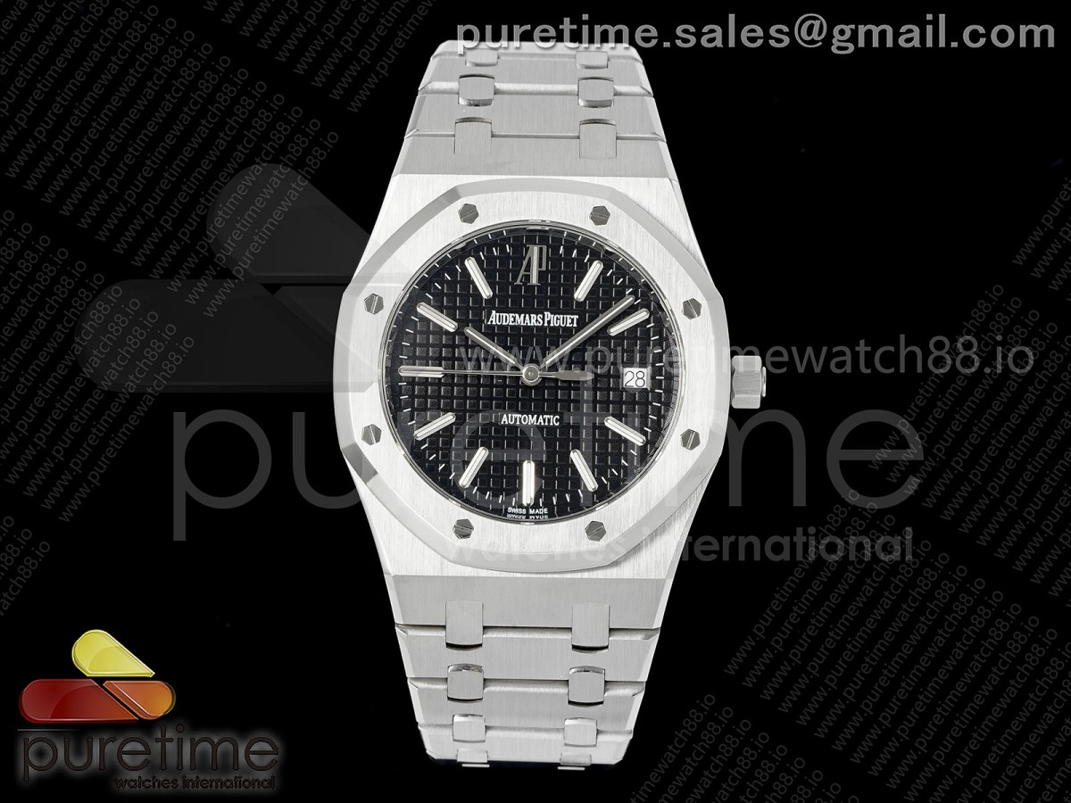 Royal Oak 39mm 15300 SS ZF Black Textured Dial on SS Bracelet SA3120