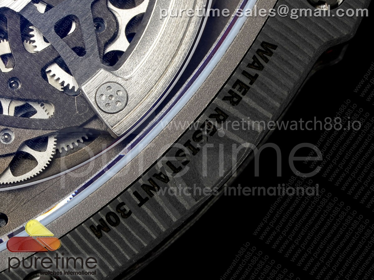 UMI RM67-02 Black NTPT Germany Skeleton Dial on Elastic Strap CRMA7 Clone V3