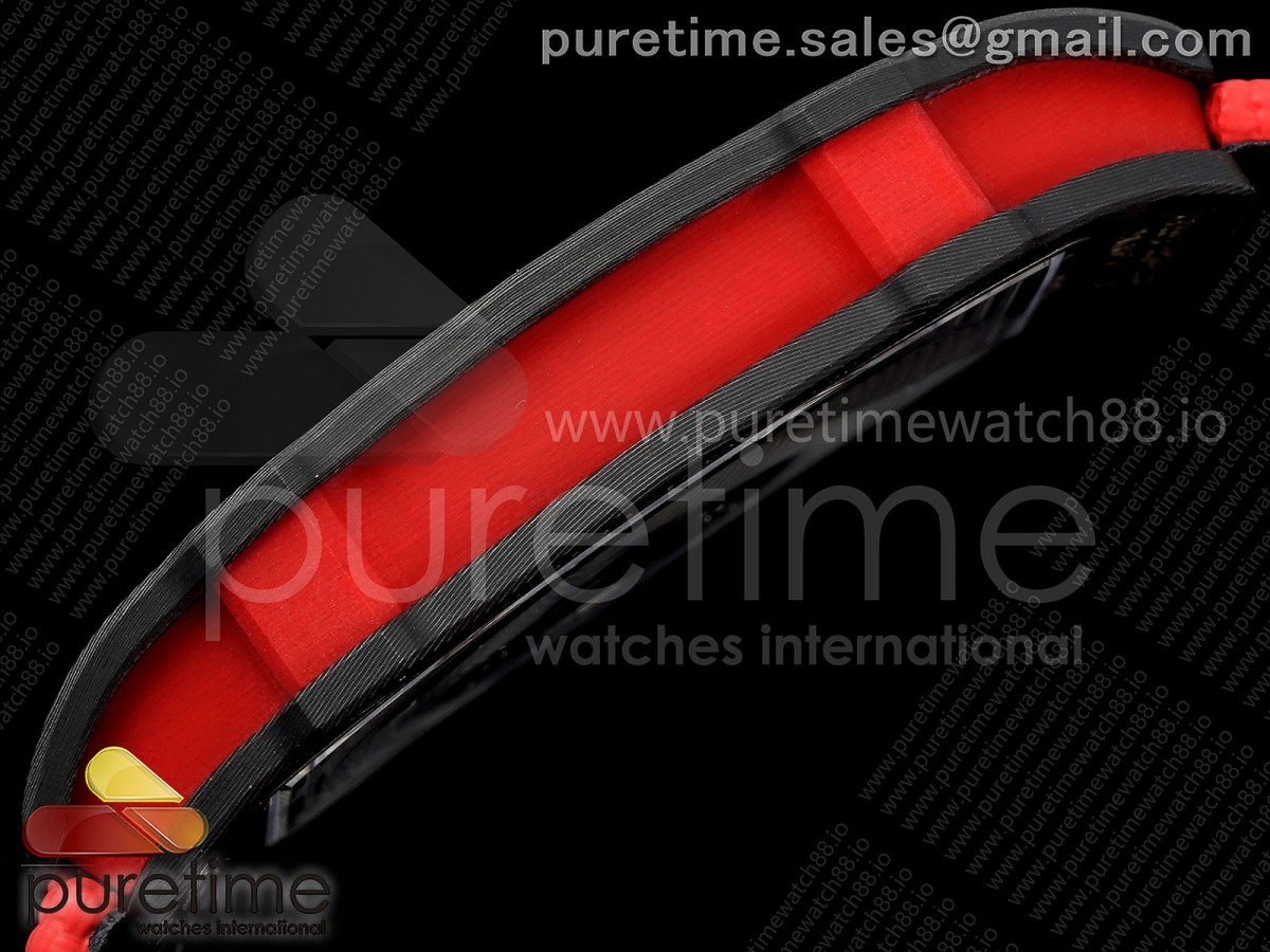 UMI RM67-02 Black NTPT Germany Skeleton Dial on Elastic Strap CRMA7 Clone V3