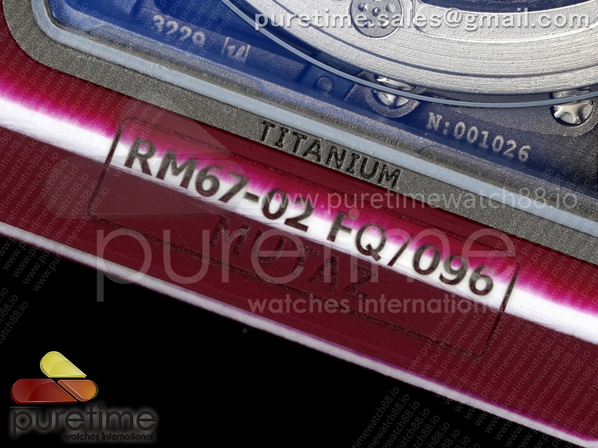 UMI RM67-02 Purple NTPT Mutaz Skeleton Dial on Elastic Strap CRMA7 Clone V3
