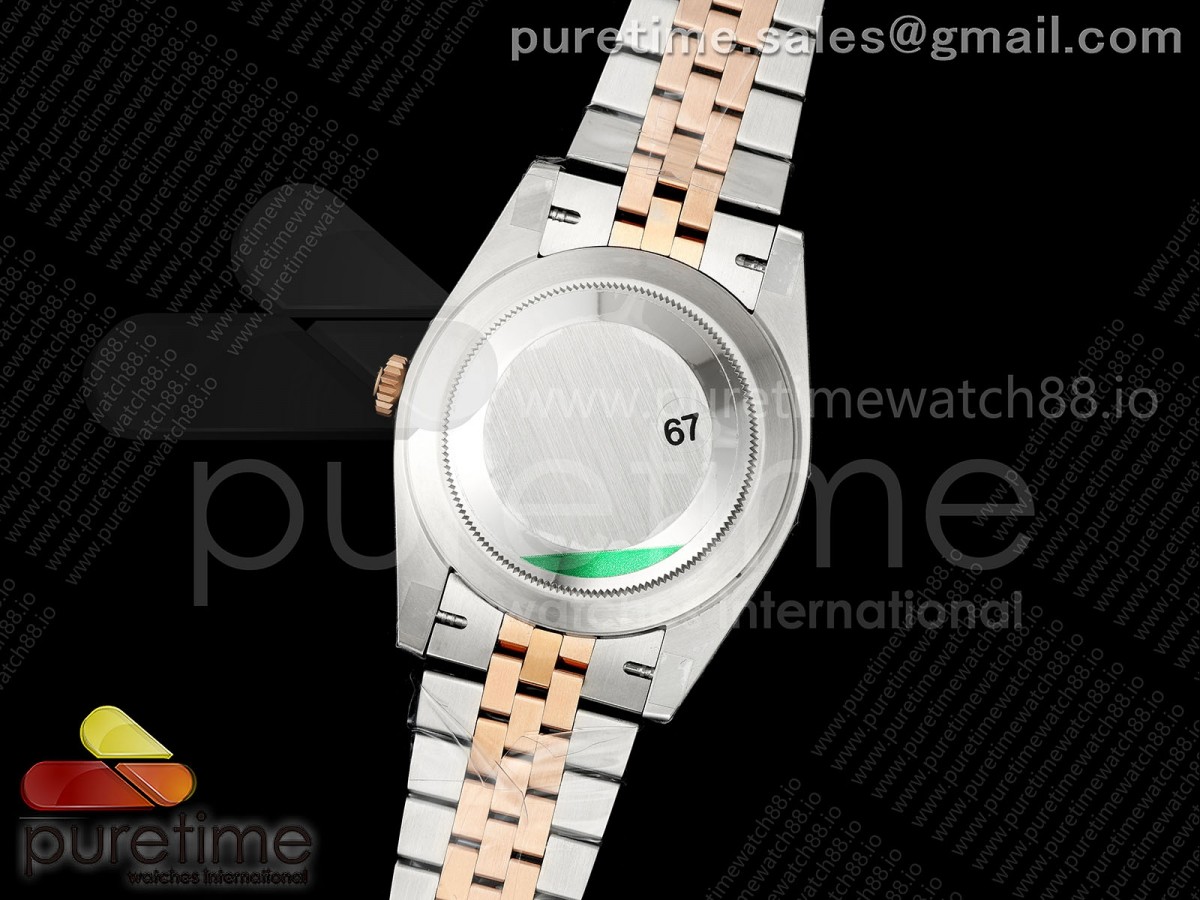 DateJust 41 126331 SS/RG VSF Gray Dial Green Roman on Jubilee Bracelet VS3235 V2s