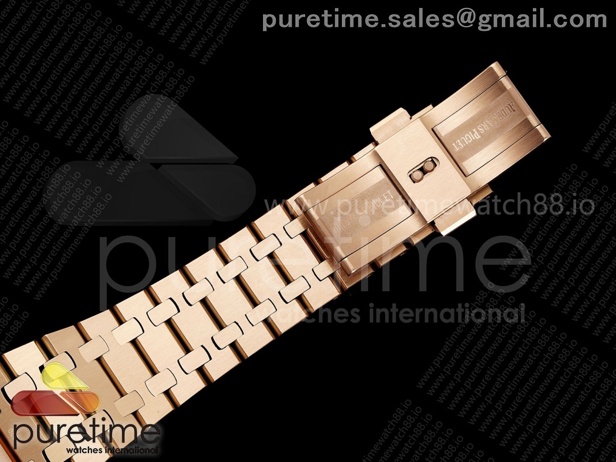 Royal Oak 41mm 15510 RG JF Black Dial on RG Bracelet SA4302