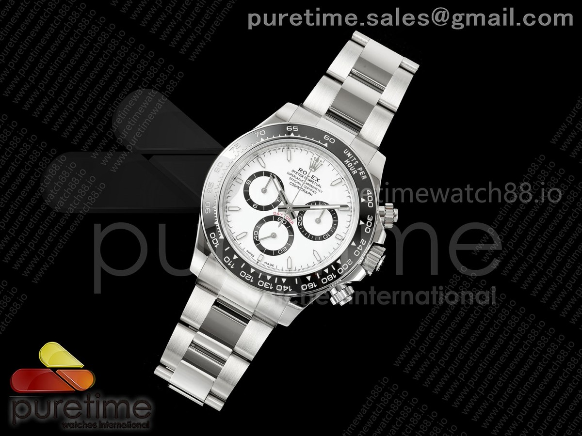 Daytona 126500 WF White Dial on SS Bracelet JH4131 Free Sprung (164g)