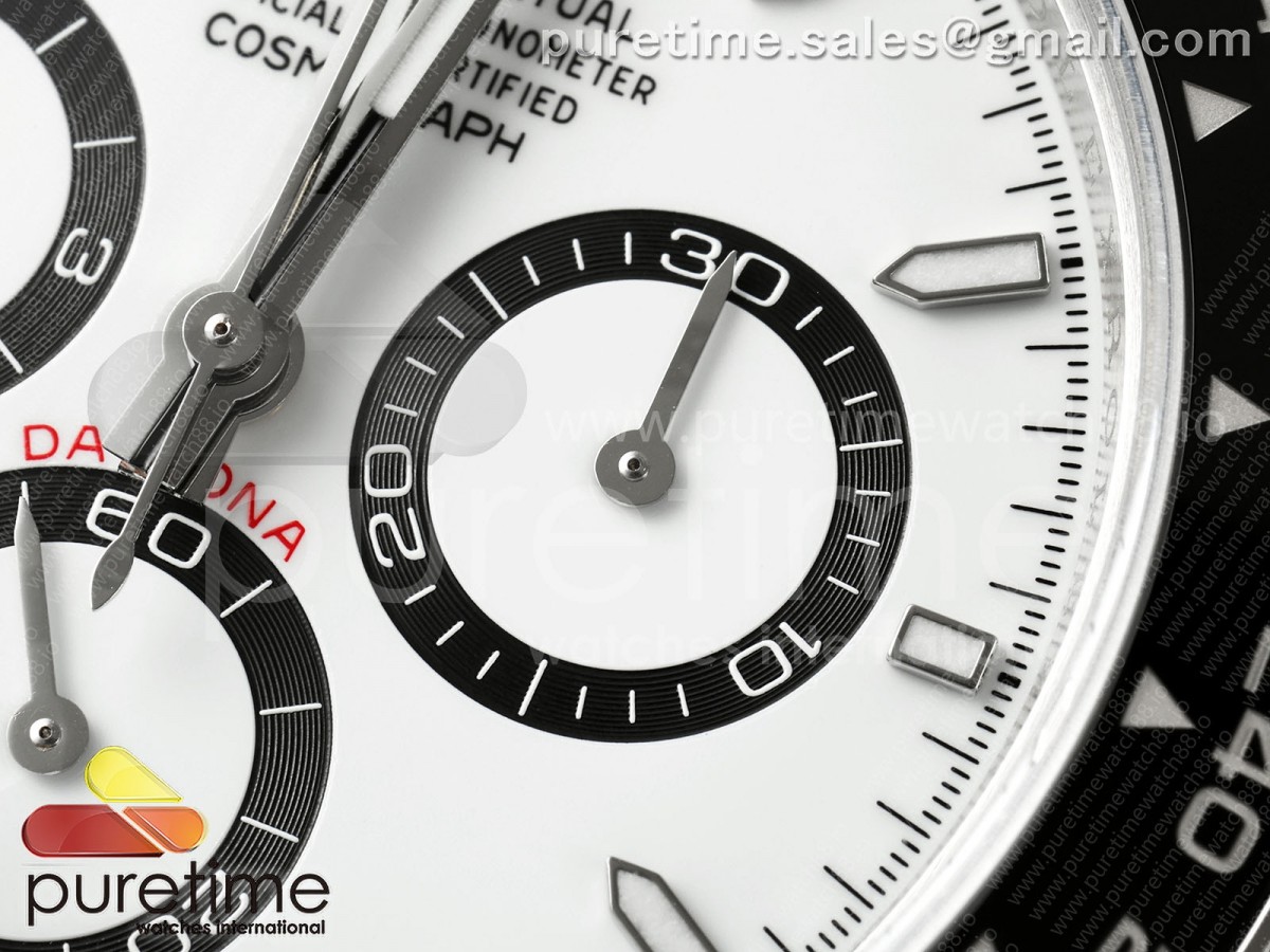 Daytona 126500 WF White Dial on SS Bracelet JH4131 Free Sprung (164g)