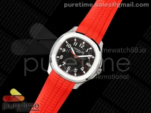 Aquanaut 5167 SS Singapore BBF Black Dial on Red Rubber Strap DPB330