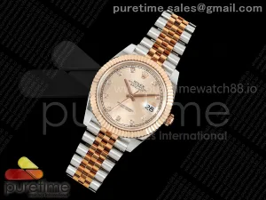 DateJust 41 126331 EWEF RG Diamonds Dial on SS/RG Jubilee Bracelet A3235
