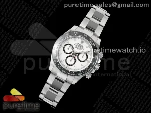 2023 Daytona 126500 AR+F 904L SS Case and Bracelet White Dial SA4131