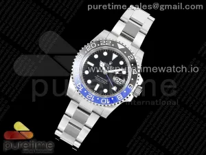 GMT-Master II 126710 BLNR Schwarz/Blau Keramik JDF auf SS Oyster Armband VR3285 V6