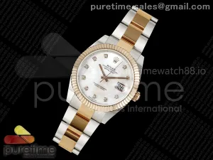 DateJust 41 126331 EWEF White MOP Dial on SS/RG Oyster Bracelet A3235