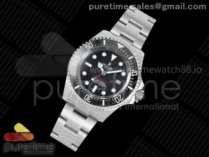 Sea-Dweller 4000 126600 ARF Esfera negra en la pulsera SS A3235