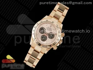 Daytona 116505 KING Sundust/Black Dial on RG Bracelet SH4130