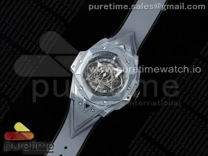 Big Bang Sang Bleu II Gray Ceramic BBF on Gray Rubber Strap A1240